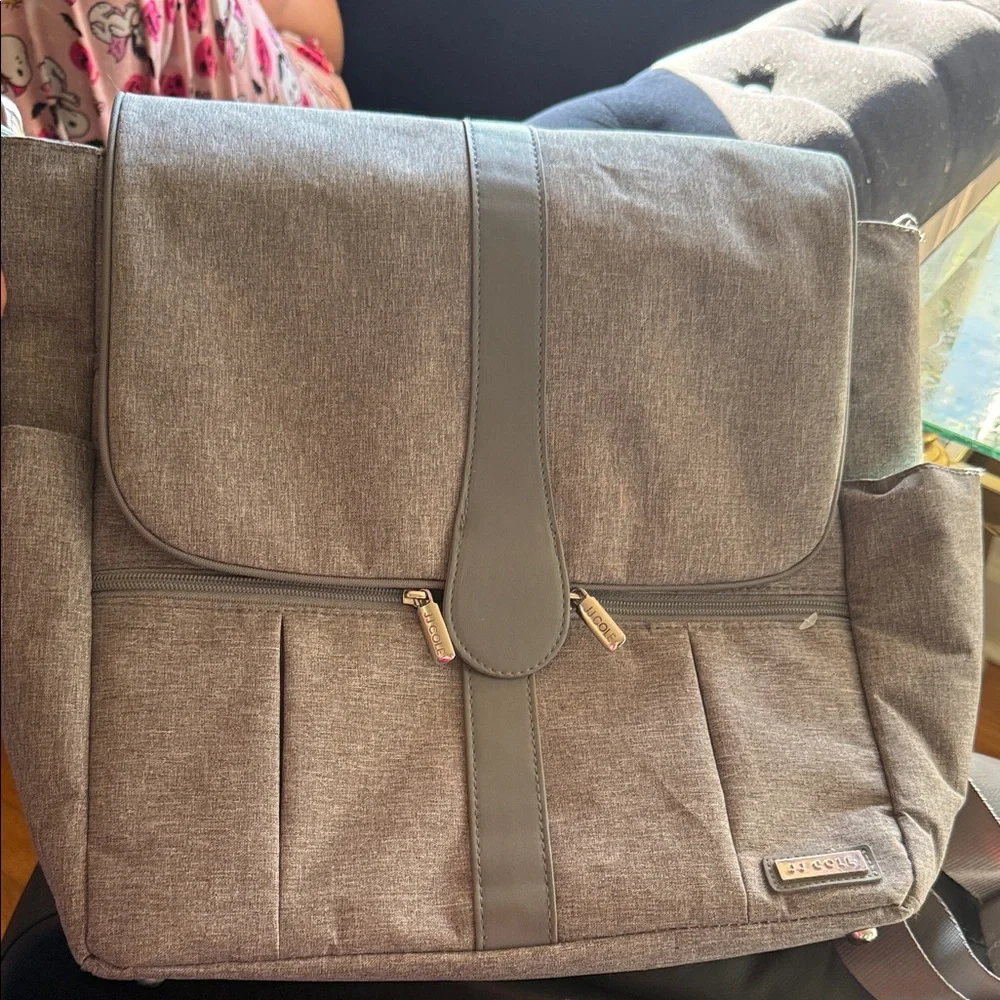 JJ COLE BACKPACK DIAPER BAG GRAY HEATHER